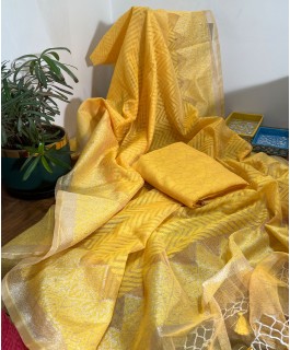 pure banaras net dress materials