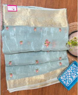 Georgetta organza saree
