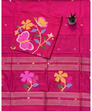 Khadhi jamdani dress material