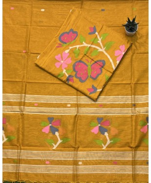 Khadhi jamdani dress material