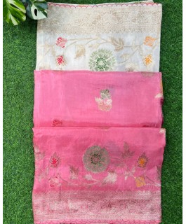 Munga crape  saree