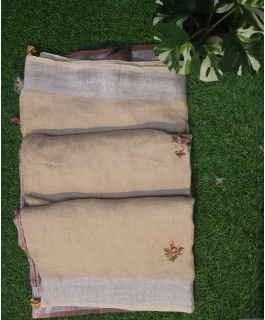 linen cotton saree