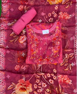 soft organza dress material