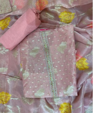 Tissue munga silk Dress material