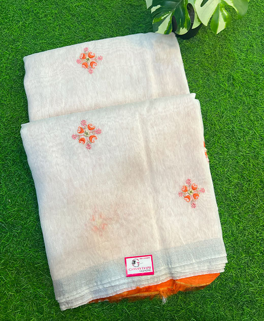 Linen silk Saree