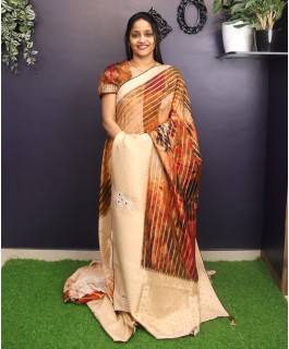 Munga Silk Digital Printed Saree - M362